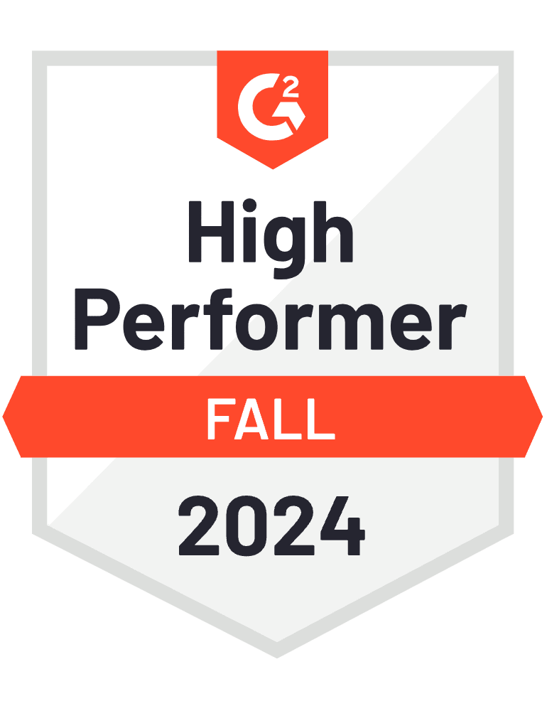 G2 badge for VeriScan Identity Verification: High Performer
